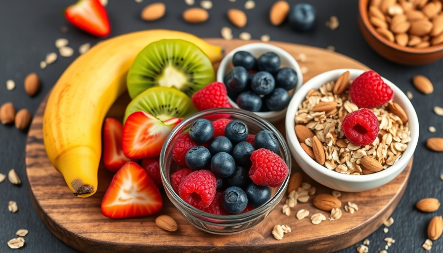 Boost fiber intake without bloating with colorful fruit bowl.