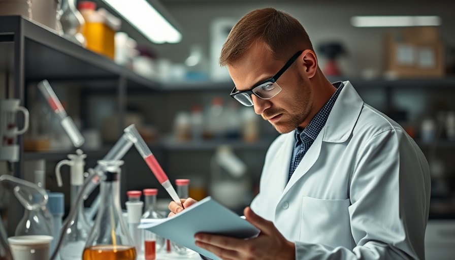 Laboratory scientist researching medetomidine pet sedative