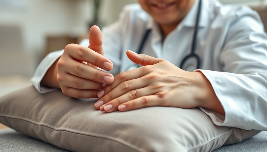 Nail care health advice by professional, hands on pillow.