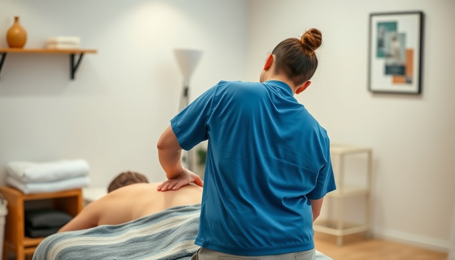 Massage therapy for neck and back pain in a modern therapy room.