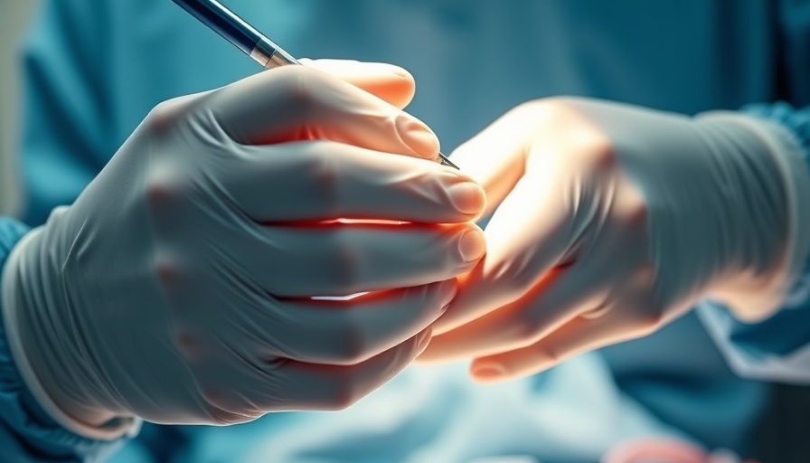 Close-up of cyst removal surgery in a medical setting.