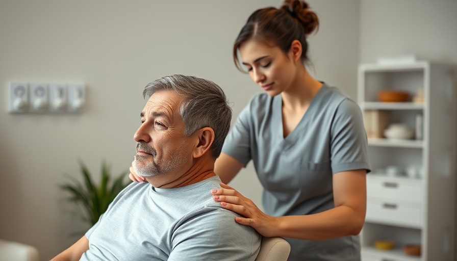 Therapist assisting patient with neck and back pain treatment.