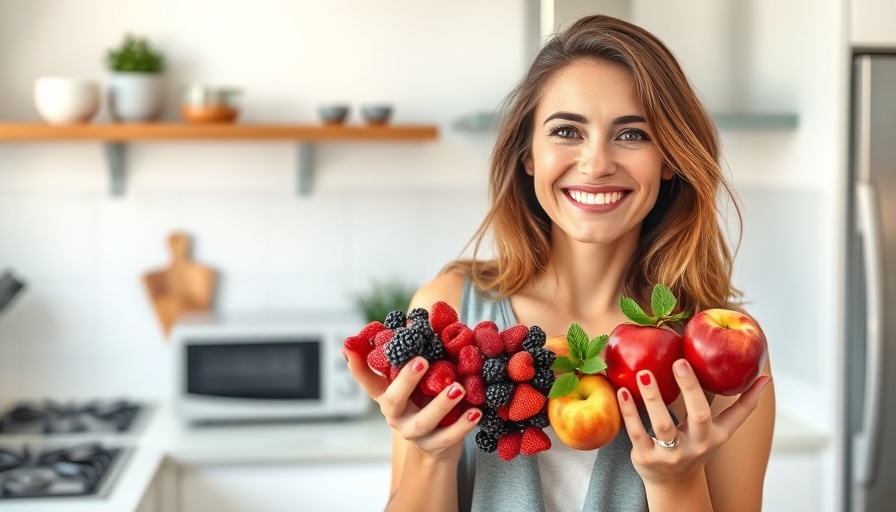 Weekly Healthy Recipe Challenge in modern kitchen with fresh fruits.