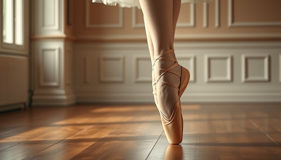 Ballet dancer demonstrating foot health tips on pointe shoes.