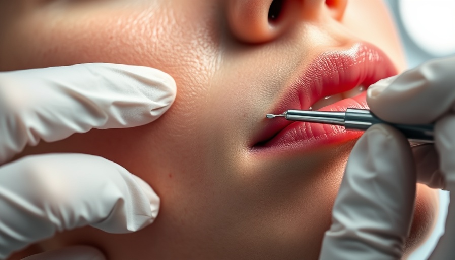 Jaw comedones treatment in a clinical setting, with close-up details.
