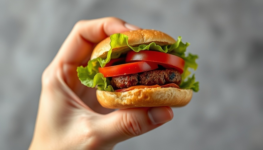 Close-up of a small sandwich with lettuce and tomato.