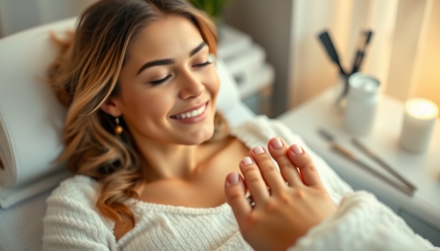 Woman enjoying a pedicure at spa, foot health focus.