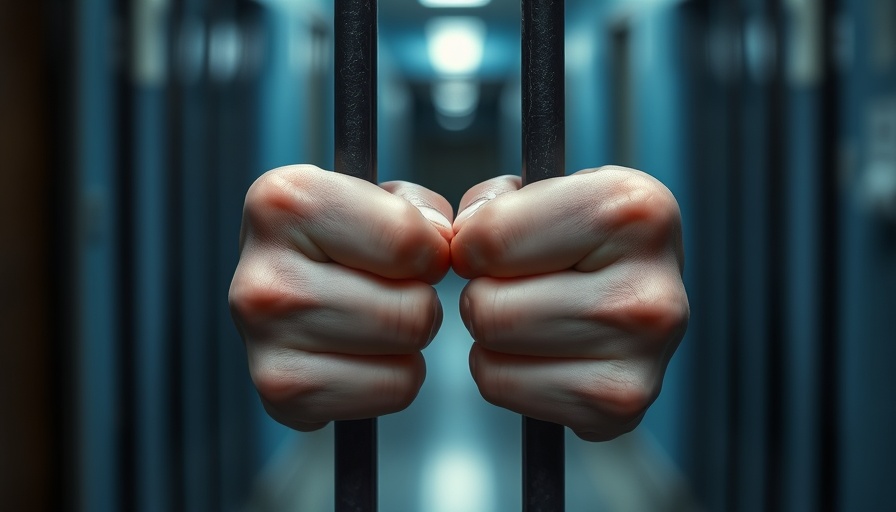Hands gripping prison bars, illustrating how jail time increases risk of death.