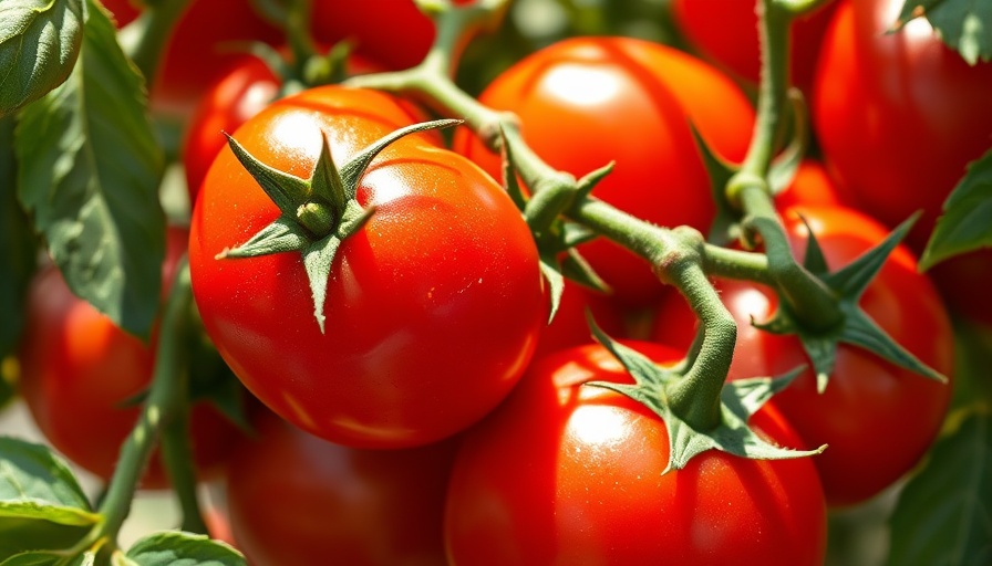 Fresh red tomatoes on the vine amidst salmonella risk.
