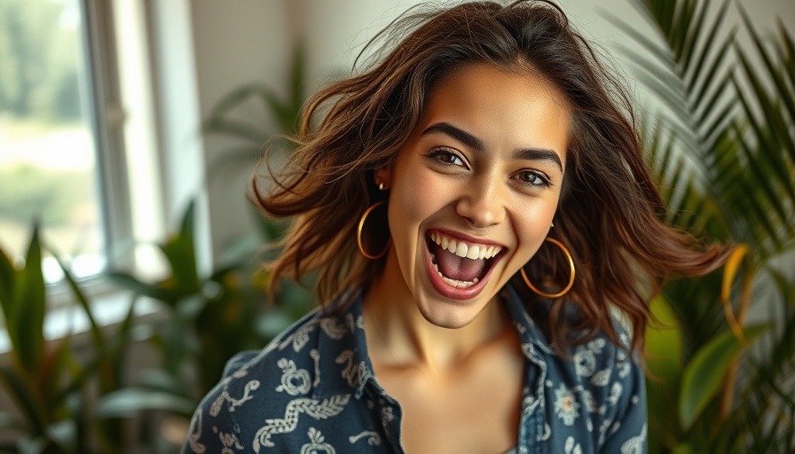Energetic woman indoors, engaging in a vibrant setting.