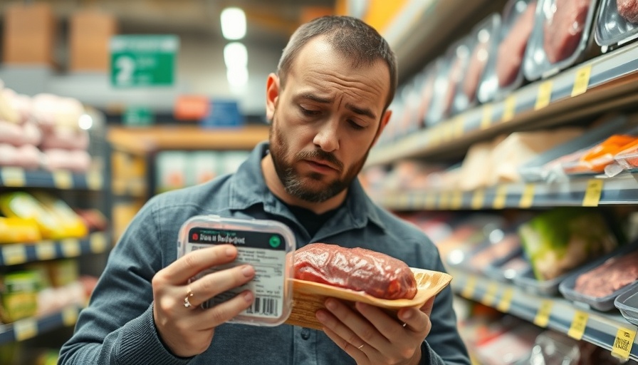 Ground beef E.Coli health alert in grocery store.