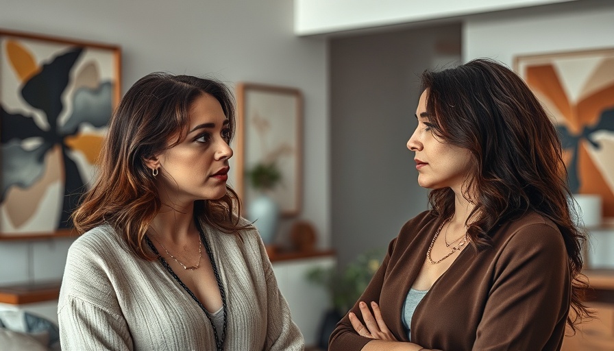 Women discussing indoors about how to blur your eyes on command.