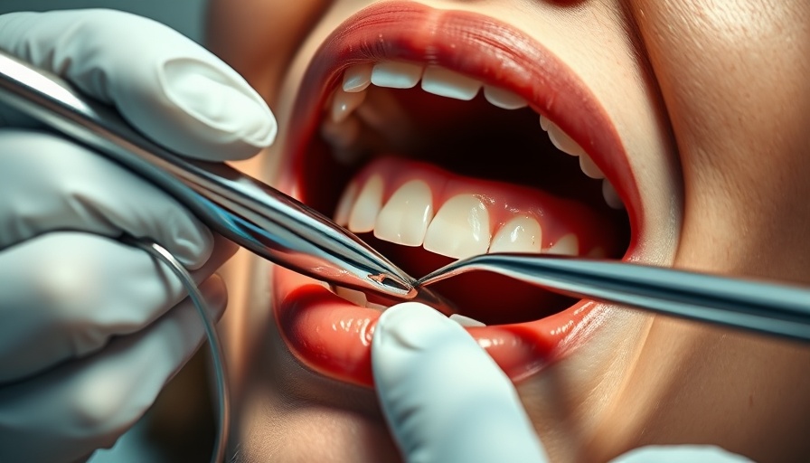 Close-up of dental care procedure with patient during teeth cleaning.