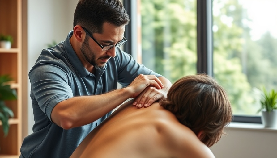 Chiropractor therapy session addressing neck and back pain.