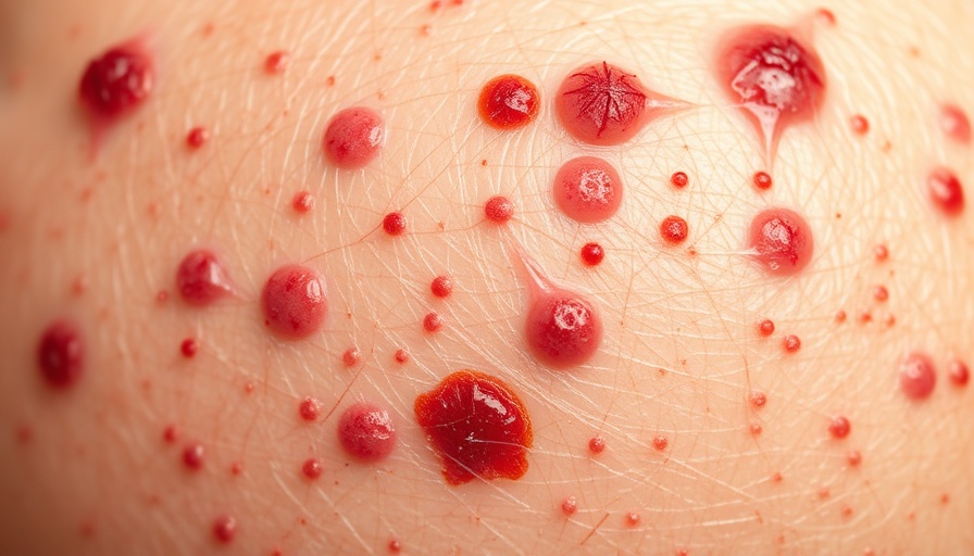 Close-up of skin rash, highlighting itchy rash relief.