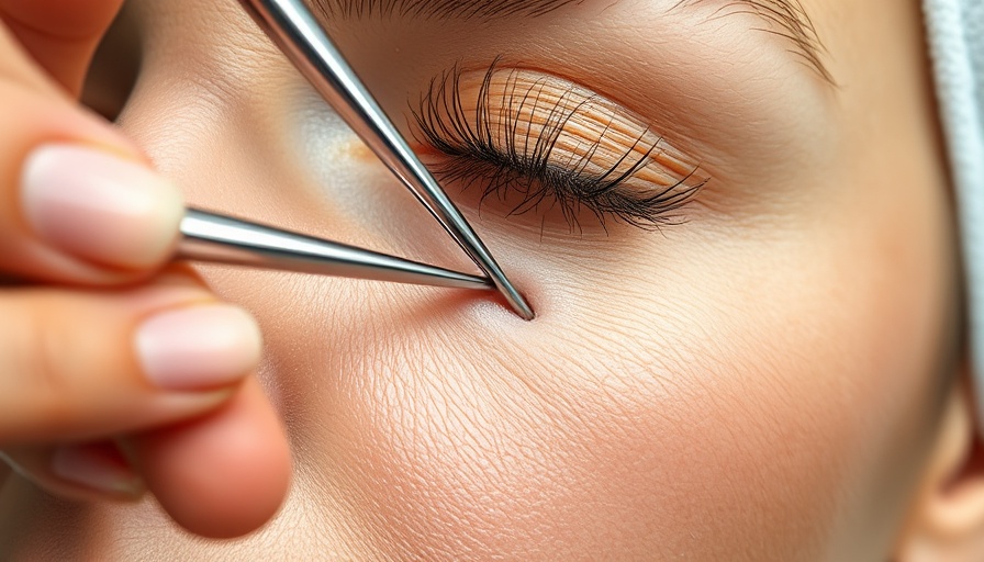 Dilated pore of Winer extraction close-up procedure.