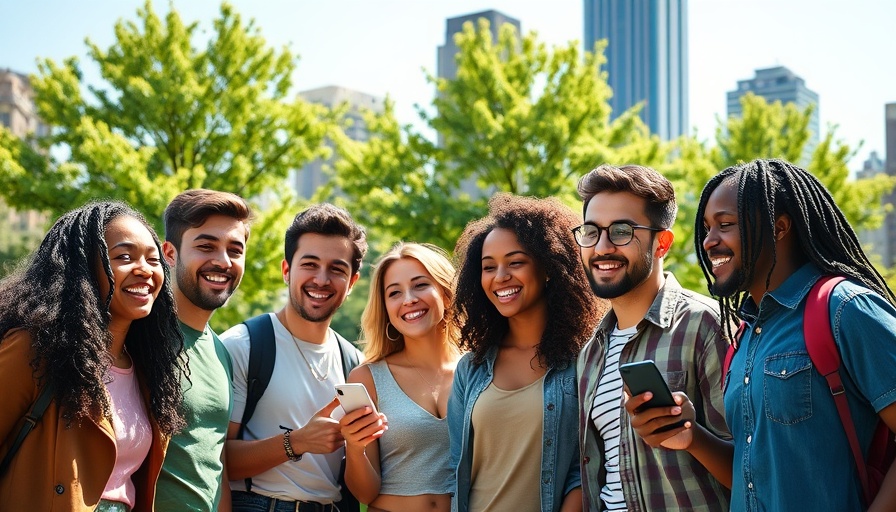 Young adults smiling while playing a game in a park, relevant to dental care.
