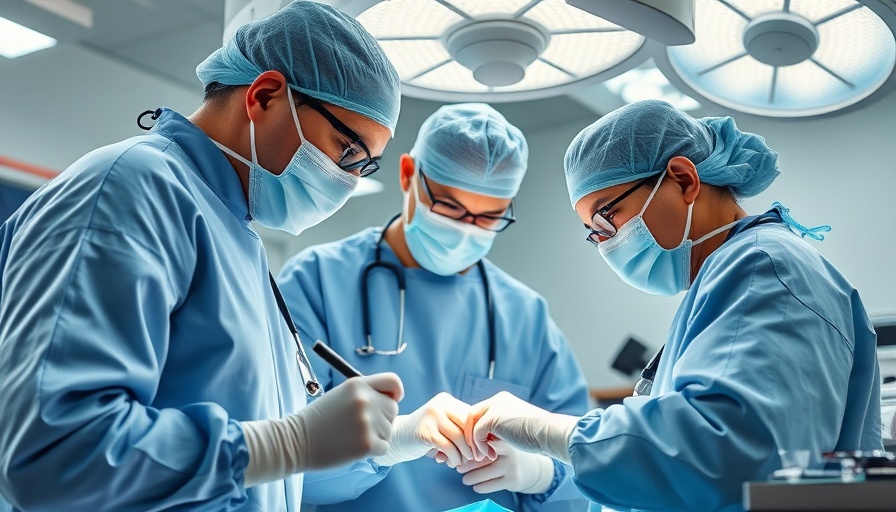 Medical professionals in the operating room focus on precision and care.