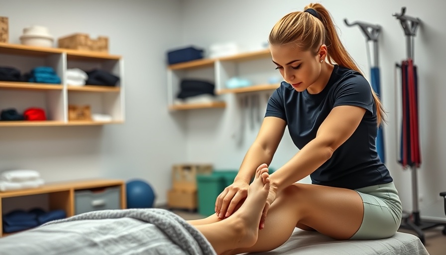 Therapist performing massage therapy.