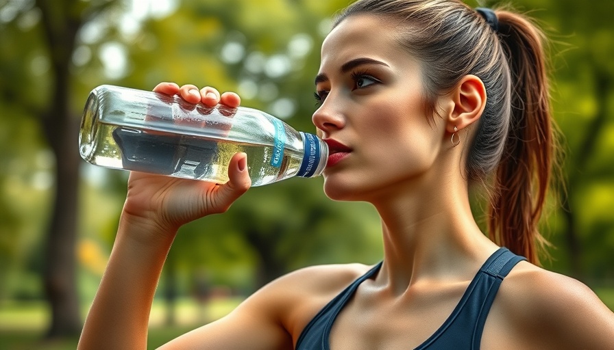 Athletic woman drinking beverage for blood sugar balance outdoors