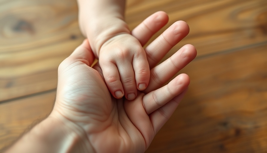 Detailed comparison of baby hands differences, baby and adult hand close-up.