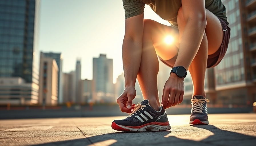 Mature couple preparing for morning exercise under early sunlight.