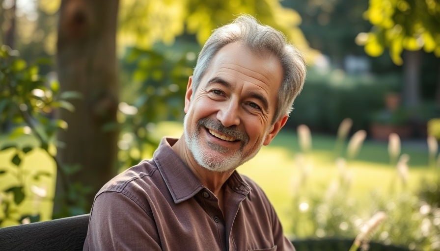 Mature man in a garden setting reflecting serenity, Cancer Clinical Trials