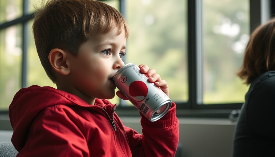 Child drinking soda highlighting kids’ health in U.S.