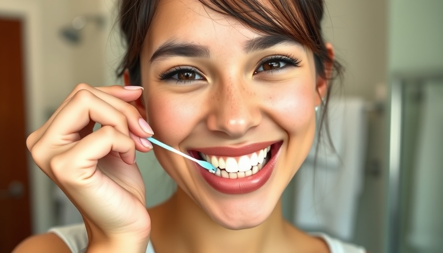 Young woman demonstrates effective flossing techniques indoors.