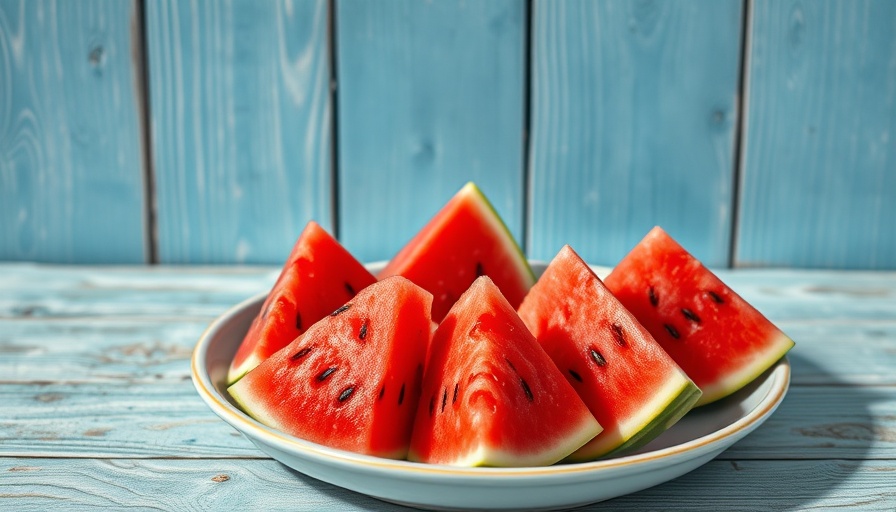 Juicy watermelon slices on a plate highlighting diet health benefits.