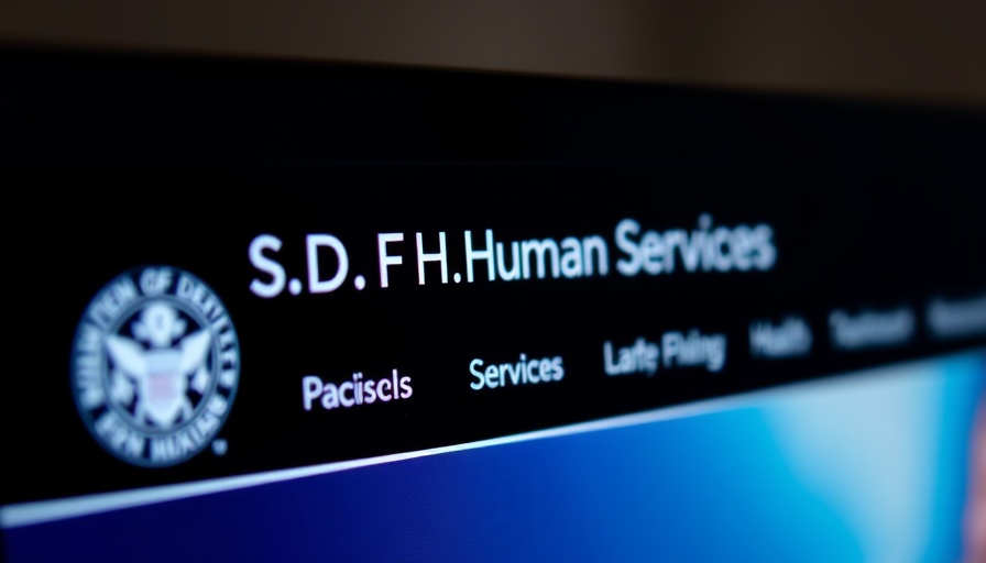 U.S. Department of Health and Human Services website homepage close-up.