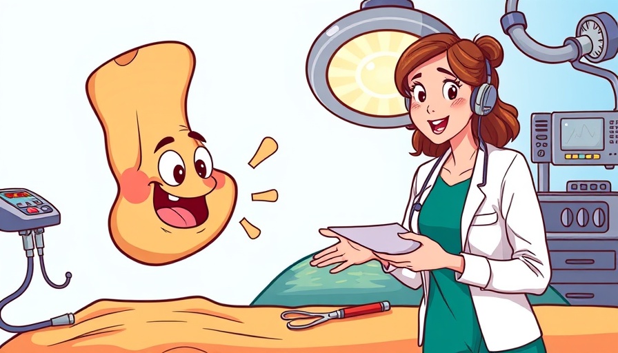 Cartoon animation of ankle fusion surgery explanation with presenter.
