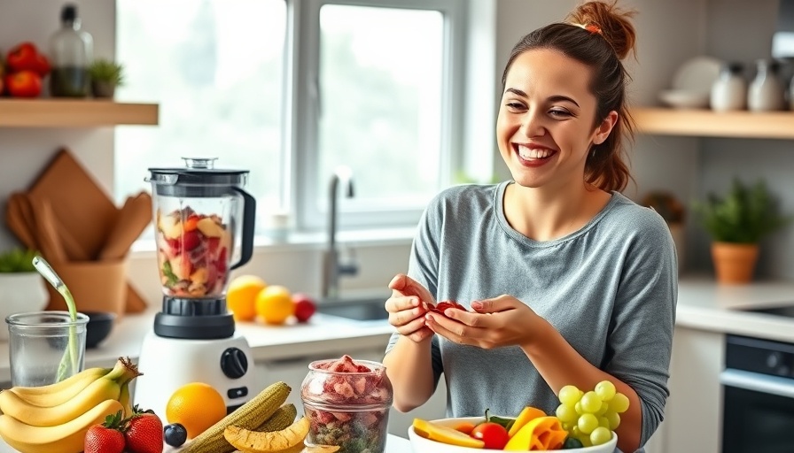 High-protein snacks preparation in a bright kitchen