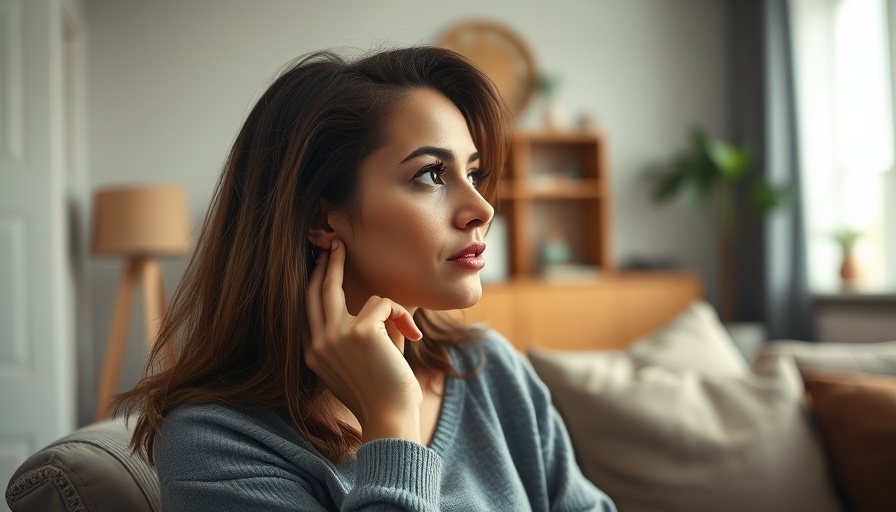Contemplating solutions for overcoming hair loss in a cozy room.