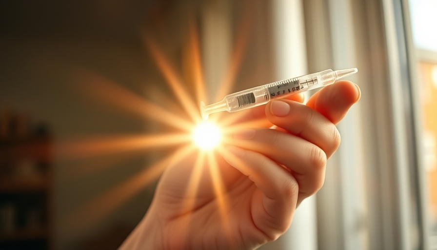 Person handling injection pen, related to GLP-1 drugs testosterone increase.