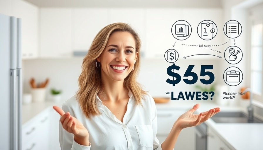 Smiling woman explains dental care savings with discount icons.