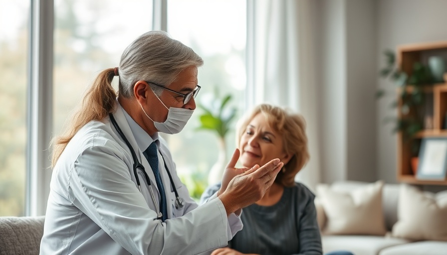 Doctor conducting a gentle skin rash diagnosis.