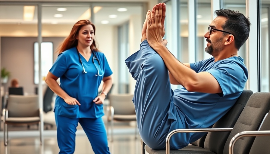 Extreme leg bending observed in office setting, woman surprised.