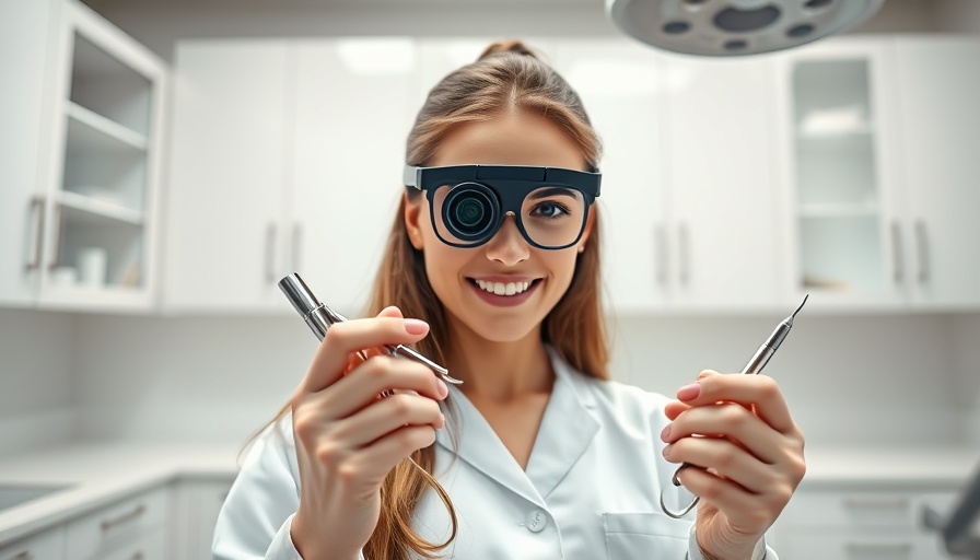 Focused dentist holding tools, showcasing professional dental care.