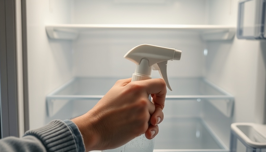 Cleaning an empty refrigerator, essential step for healthy eating.