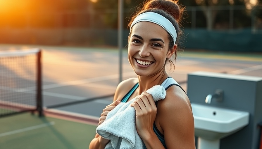 Athletic woman using towel after tennis game, GLP-1 Drug Dehydration