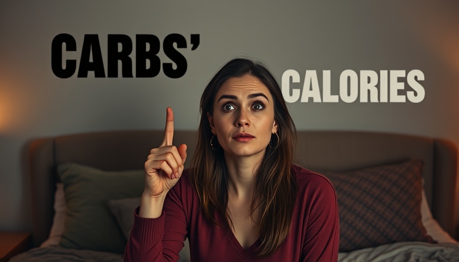 Woman pondering calories vs carbs for weight loss in cozy room.
