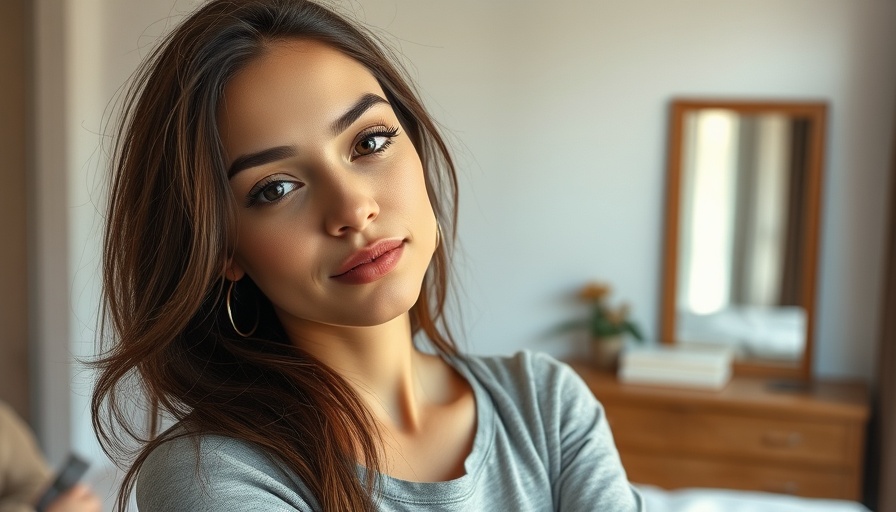 Casual young woman indoors posing, healthy lifestyle concept.