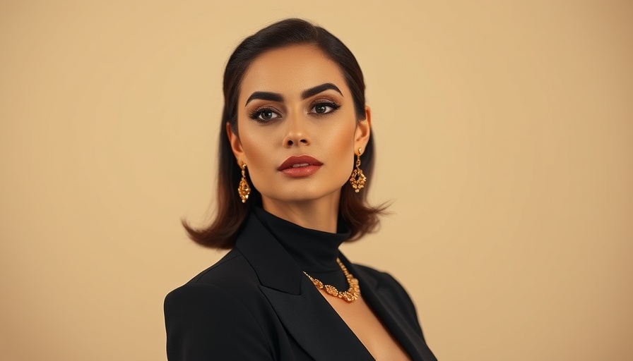 Elegant woman in stylish attire, expressing poise and confidence.