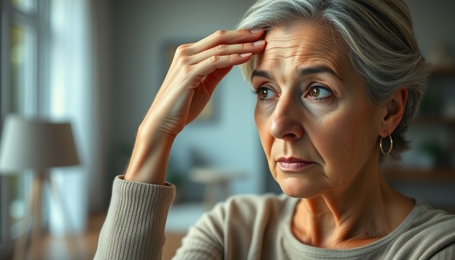 Concerned woman thinking about memory loss reasons.