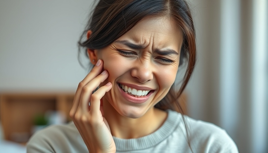Young woman experiencing toothache, showing discomfort indoors.