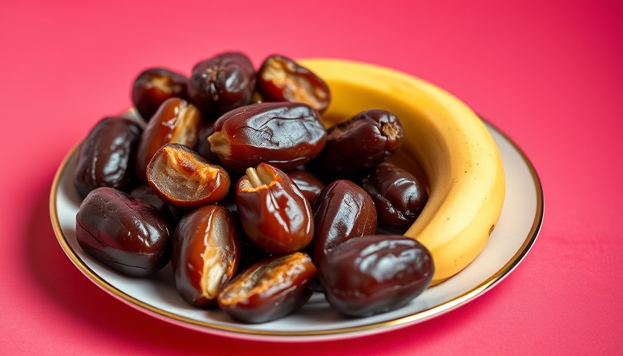 Compare bananas vs dates for blood sugar and nutrition visually.