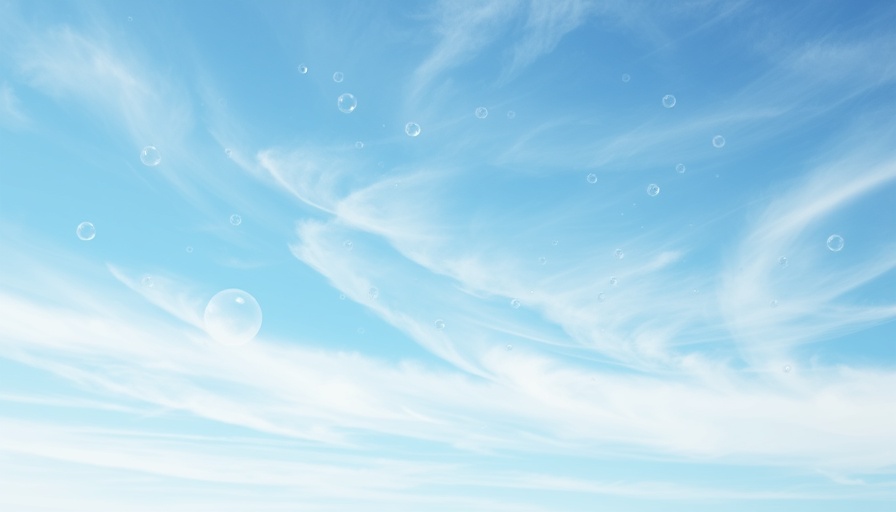 Abstract depiction of eye floaters in a blue sky, preventive care eye floaters
