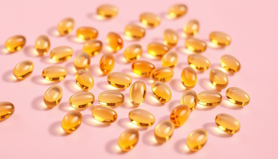 Translucent vitamin D capsules on a pink surface, best supplements.