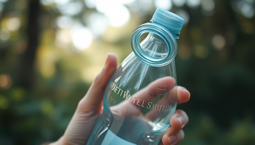Hand holding a plastic water bottle with open cap, types of water for your health.